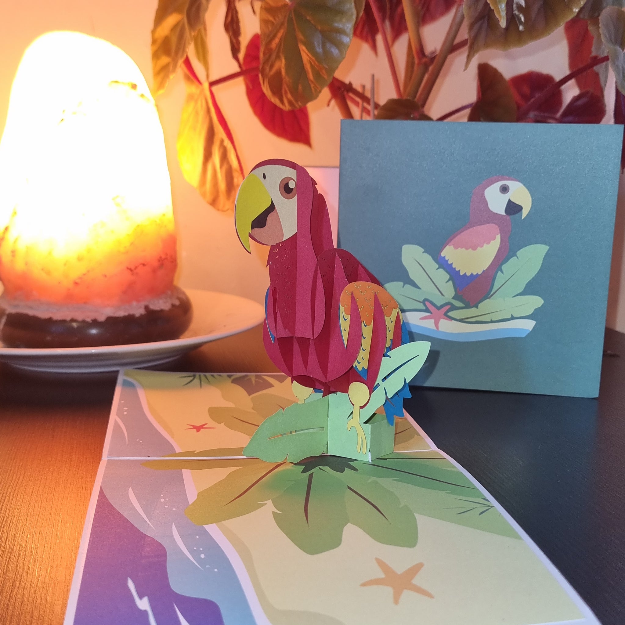 Parrot Popup Card