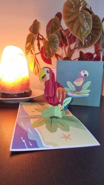 Parrot Popup Card