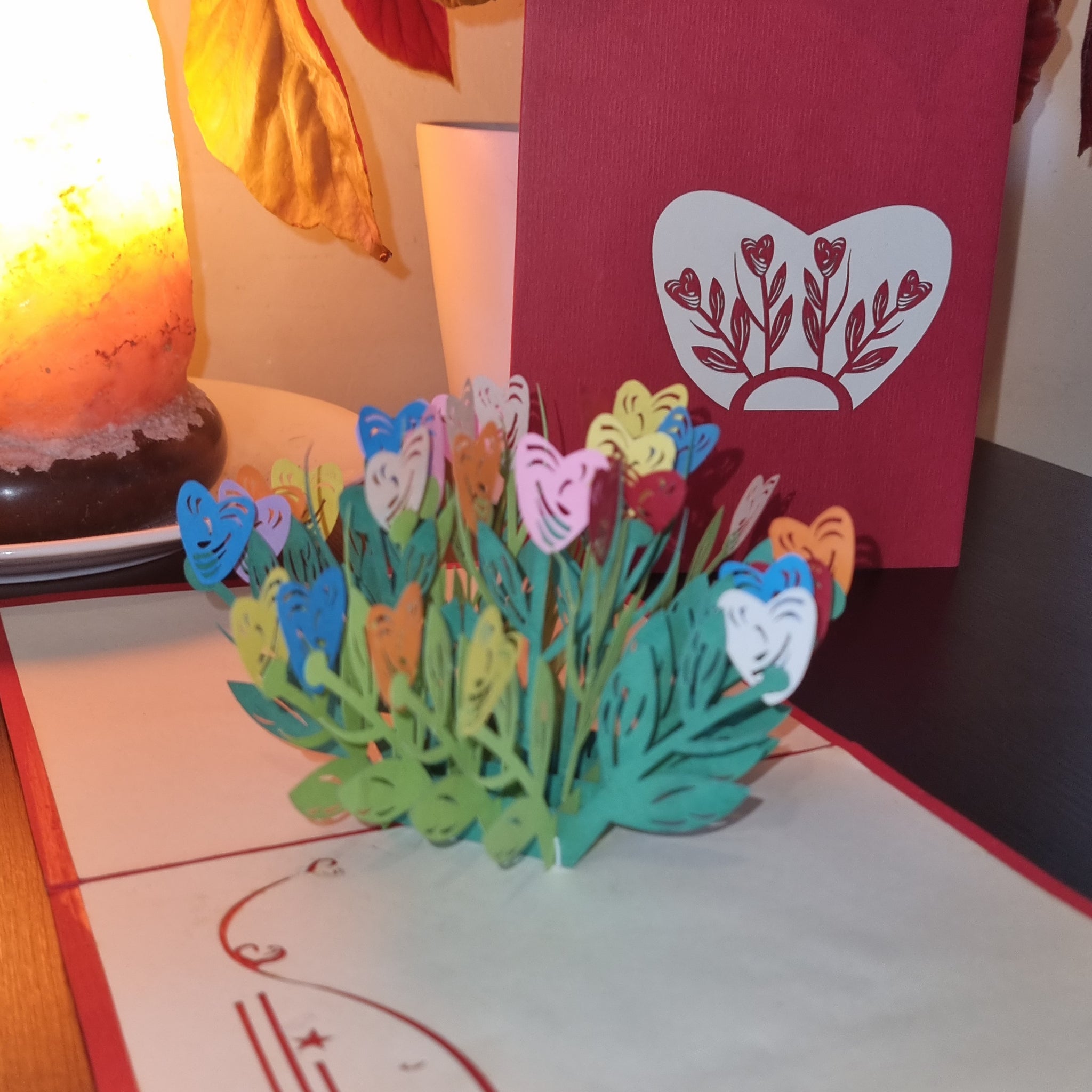 Multicolour Flower Popup Card