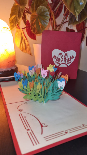 Multicolour Flower Popup Card