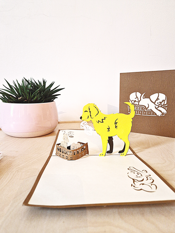 Cute Dog Popup Card