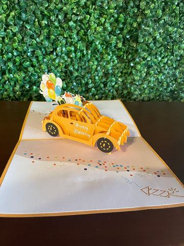 Birthday Car Popup Card