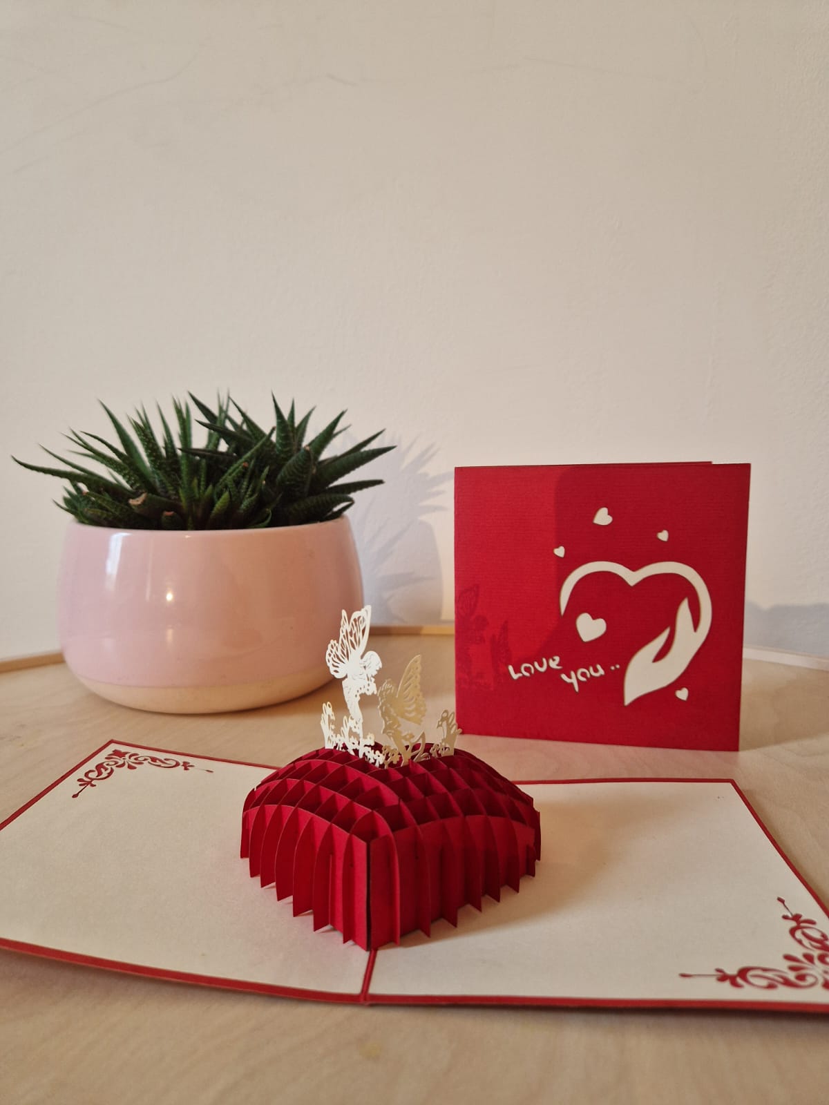 Heart with Angels Popup Card