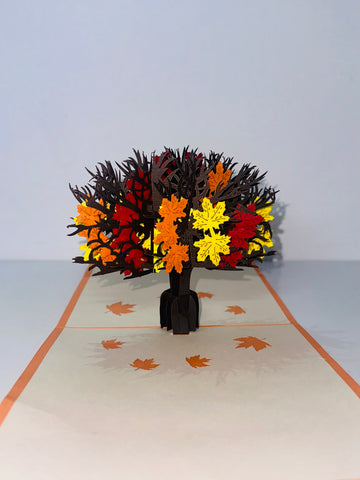 Autumn Leaves Popup Card