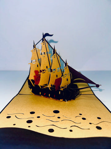 Black Ship Popup Card