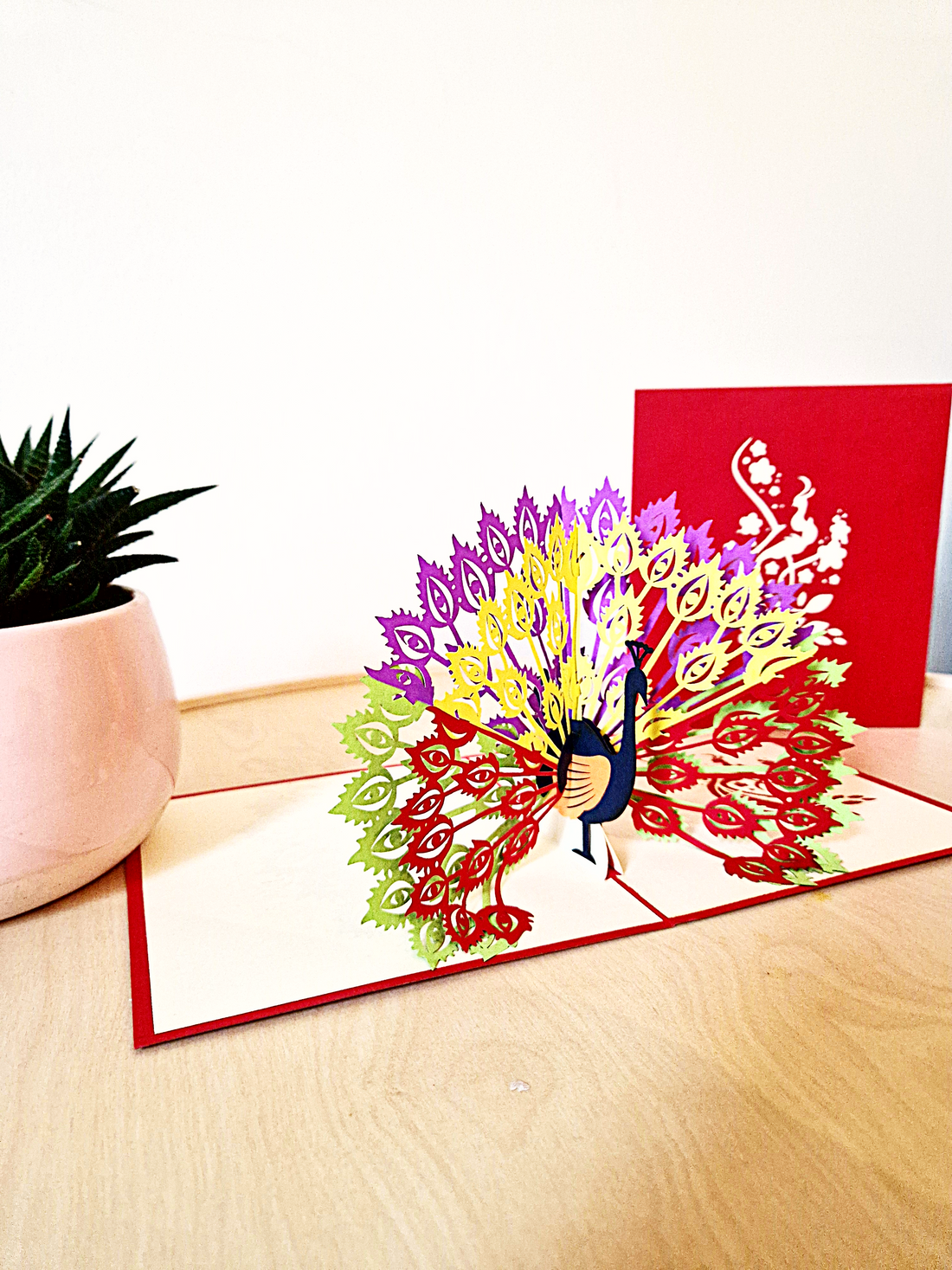 Peacock Popup Card